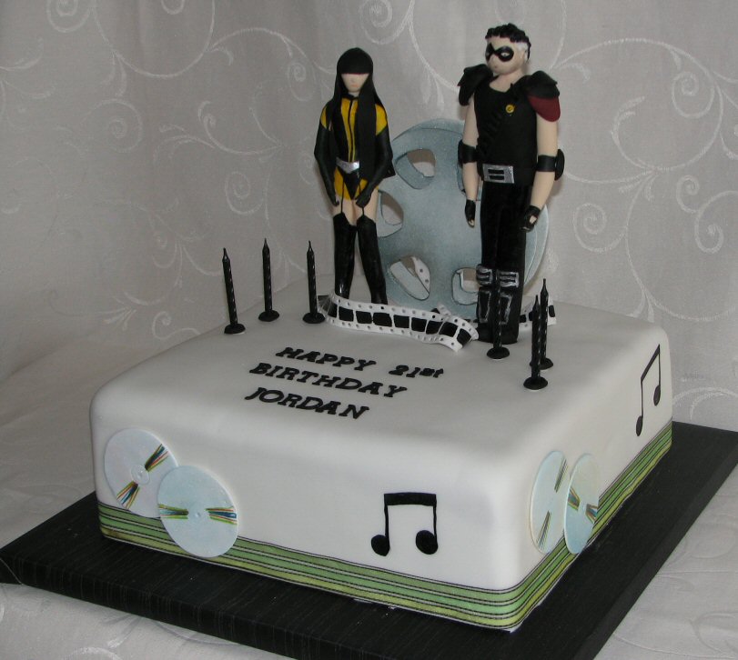 Watchmen cake with edible figures