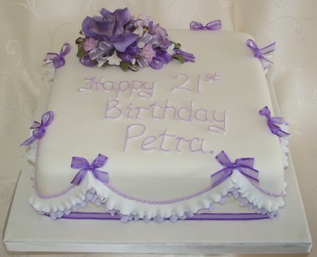 girlie 21st birthdat cake